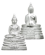 Pra Luang Por Sotorn Loi Ongk Statuette - Solid Silver Buddha Image Pra Luang Por Sotorn Loi Ongk Statuette - Solid Silver Buddha Image - Benja Nava Mongkol Edition 2555 BE - Wat Sotorn Voraram