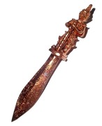 Prakhan magic Sceptre Knife for Exorcism, Protection and Wealth - Nava Loha Prakhan magic Sceptre Knife for Exorcism, Protection and Wealth - Nava Loha