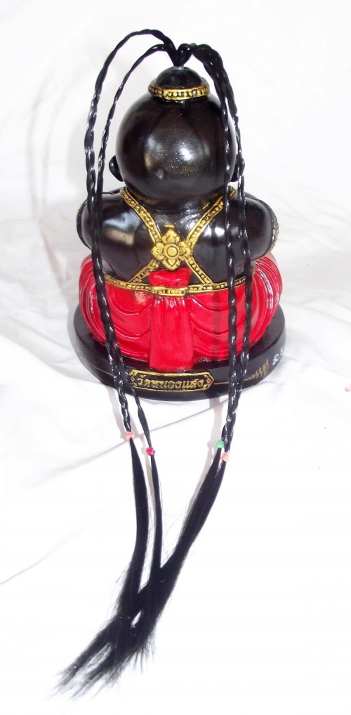 Kumarn Tong Raay Montr Jao Sap (Sorceror Kumarn Casting Spells of Riches) Bucha Statue - Pra Ajarn Chor