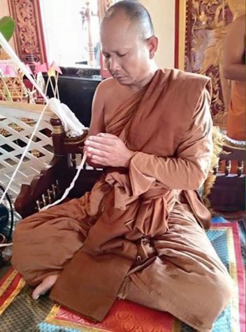 Pra Ajarn Gorp Chai in Buddha Abhiseka Blessing Ceremony