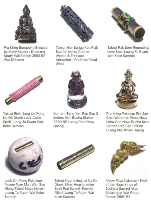 Buddhist Amulets in Buddhist Amulet Store