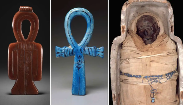 Isis amulet Angkh and Mummy
